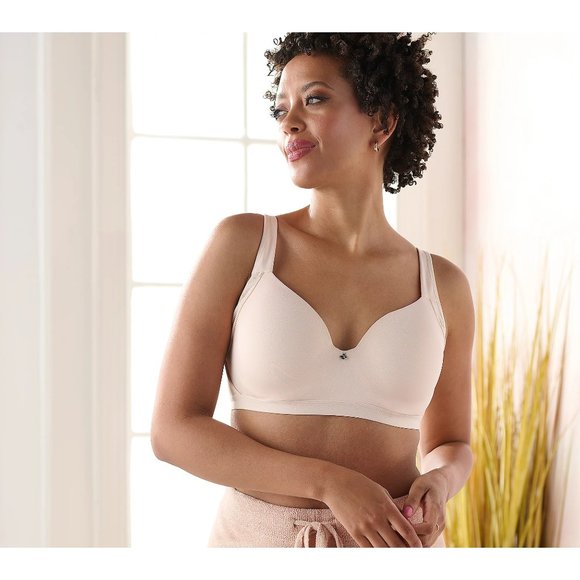 Breezies Mink Natural Embrace Wirefree Contour TShirt Bra Size 42C & 38B - Picture 5 of 9